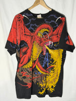 Load image into Gallery viewer, 1993 Liquid Blue Tag DRAGON Knight AOP Shirt XL Single Stitch Vintage
