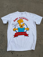 Load image into Gallery viewer, VIntage 1989 Bart Simpson Radical Dude White T-Shirt
