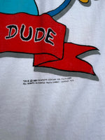 Load image into Gallery viewer, VIntage 1989 Bart Simpson Radical Dude White T-Shirt
