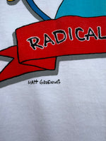 Load image into Gallery viewer, VIntage 1989 Bart Simpson Radical Dude White T-Shirt
