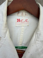 Load image into Gallery viewer, Share Vintage 1950 - 1960's Frontier Airlines "Air Mail" White Jumpsuit Size M
