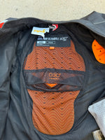 Load image into Gallery viewer, Black &amp; Red Icon Motorcycle Jacket with Pads
