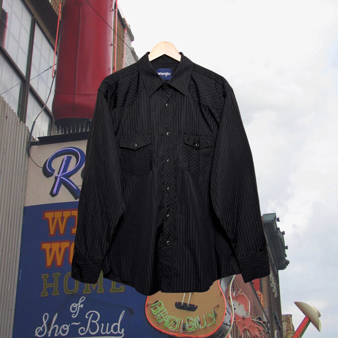 Wrangler Black Western Shirt